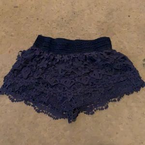 Shorts with a cool lace design